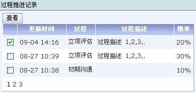 过程推进记录